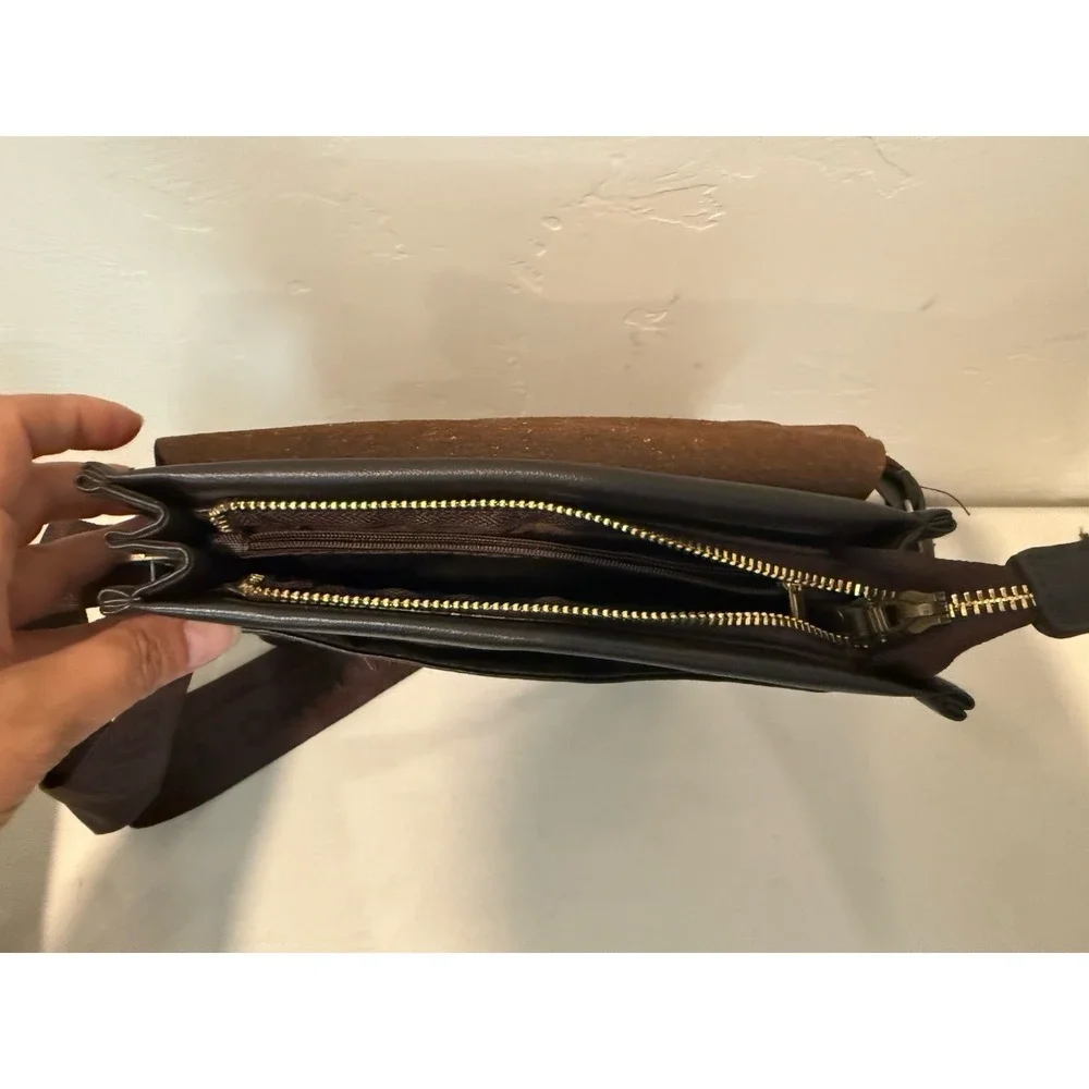 Polo Videng Leather Messenger Bag Men Shoulder Sling Crossbody Flap Briefcase